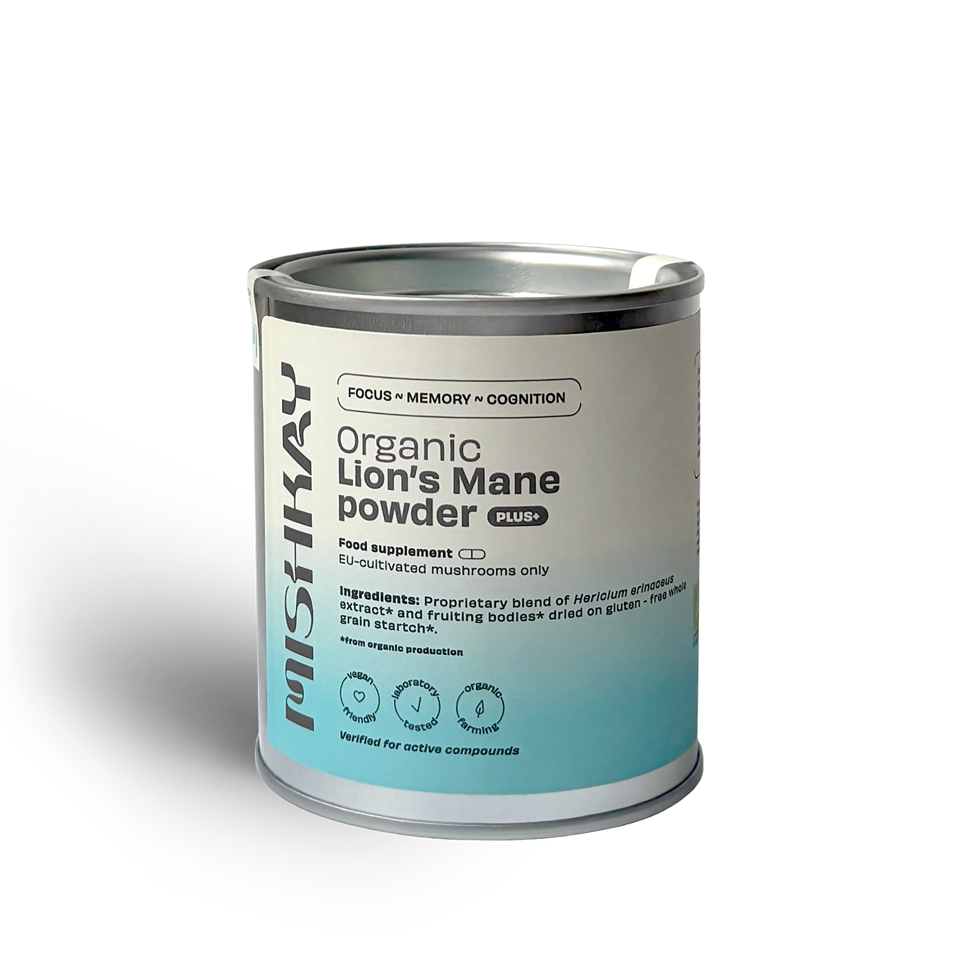 Organic Lion's Mane powder PLUS+, 100 g.