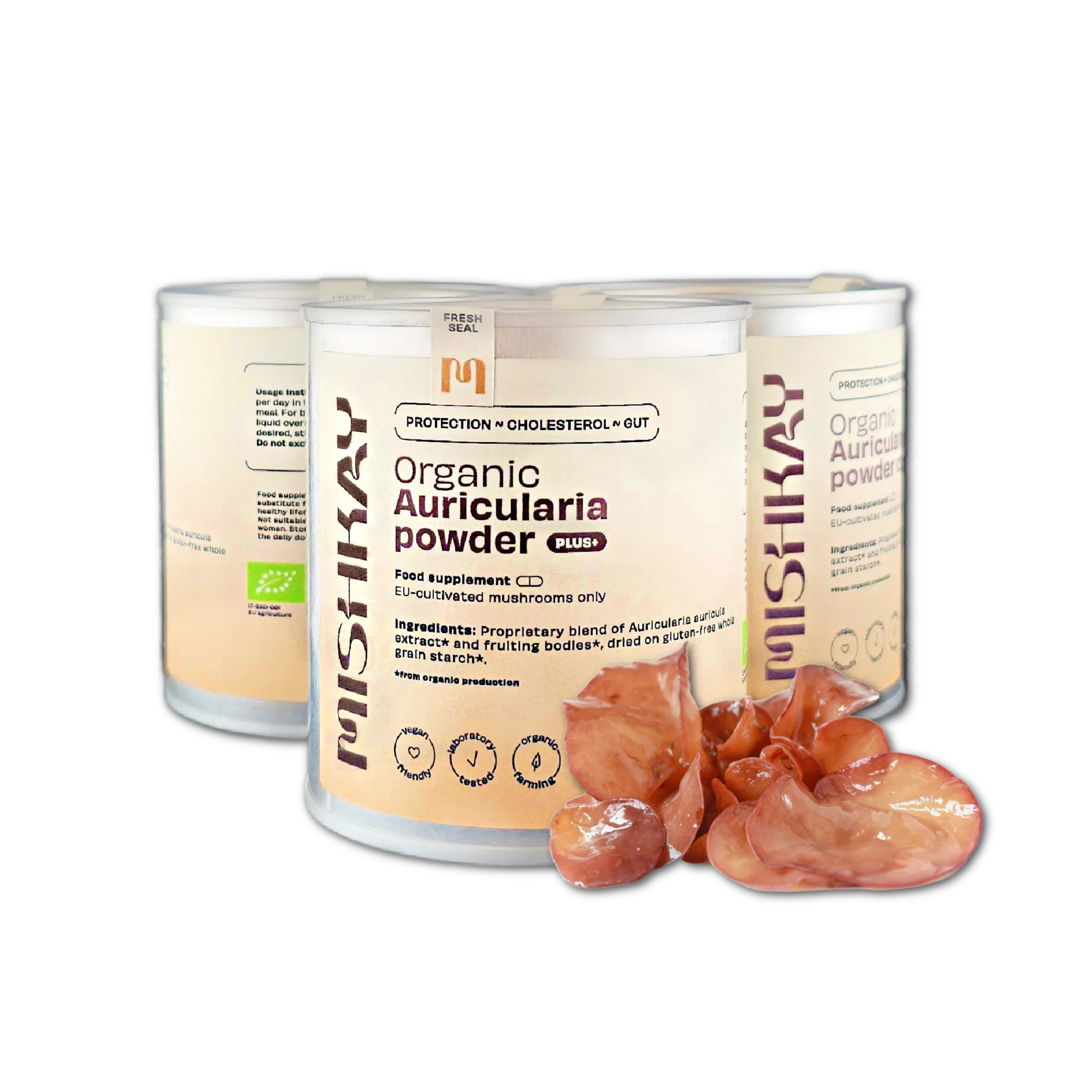 Organic Auricularia Powder PLUS+, 100g.
