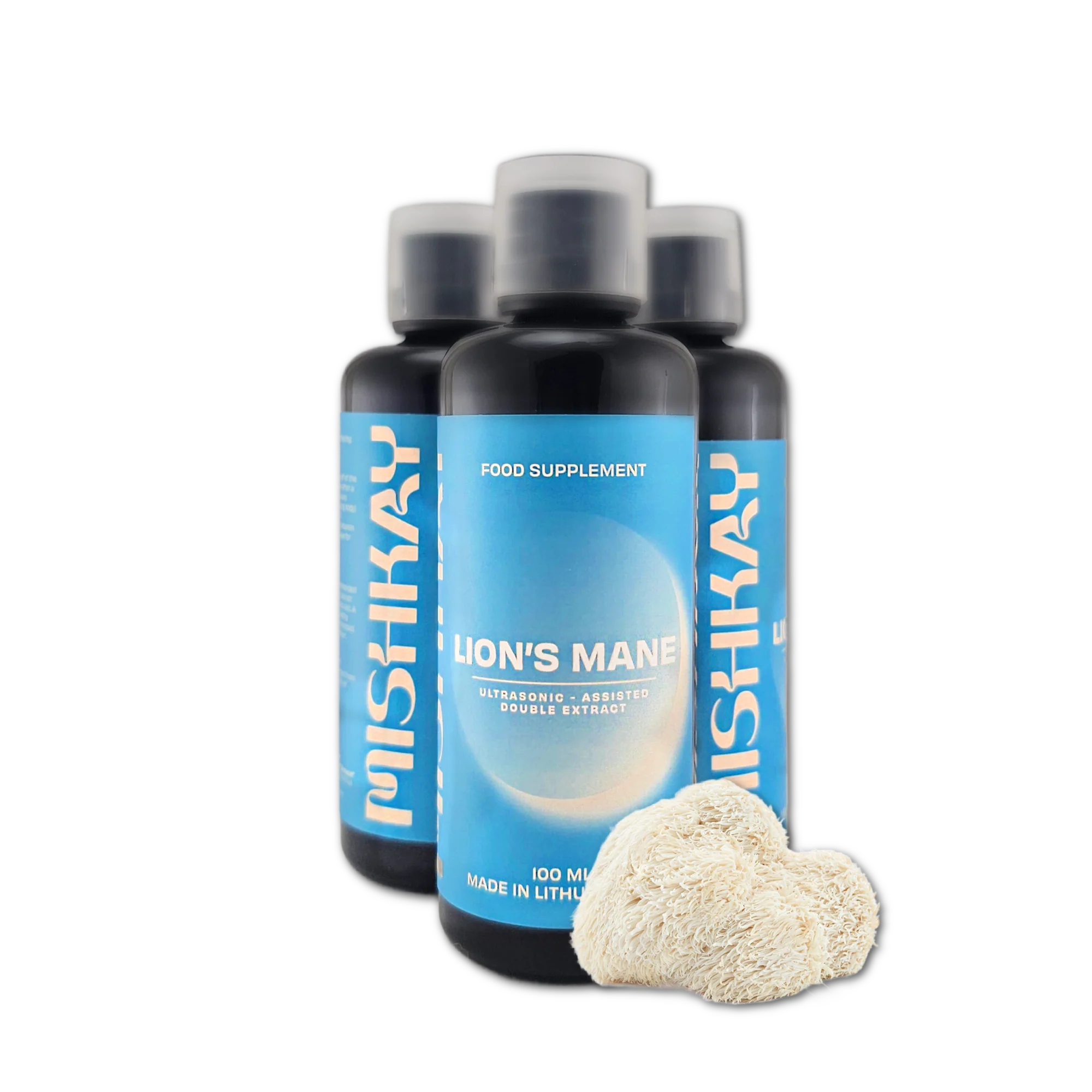 Ultrasonic Double Lion's Mane Extract with MCT and Vit. E. 100ml