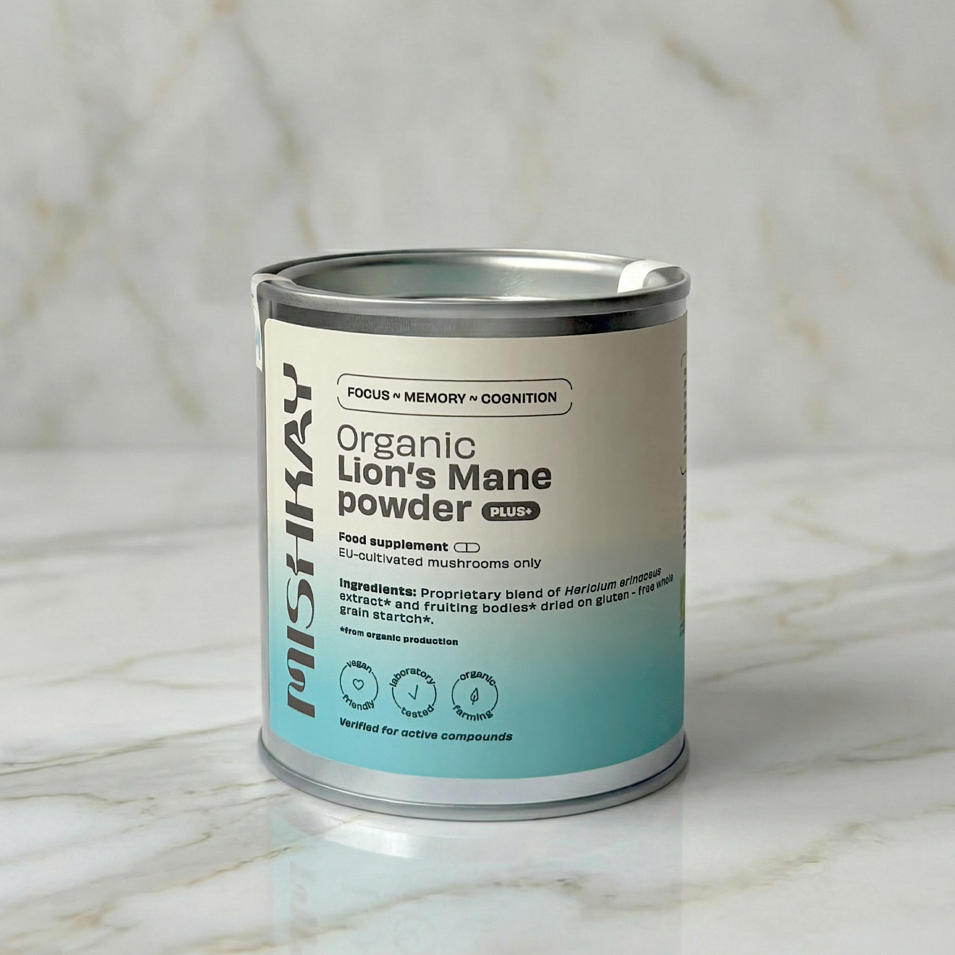 Organic Lion's Mane powder PLUS+, 100 g.