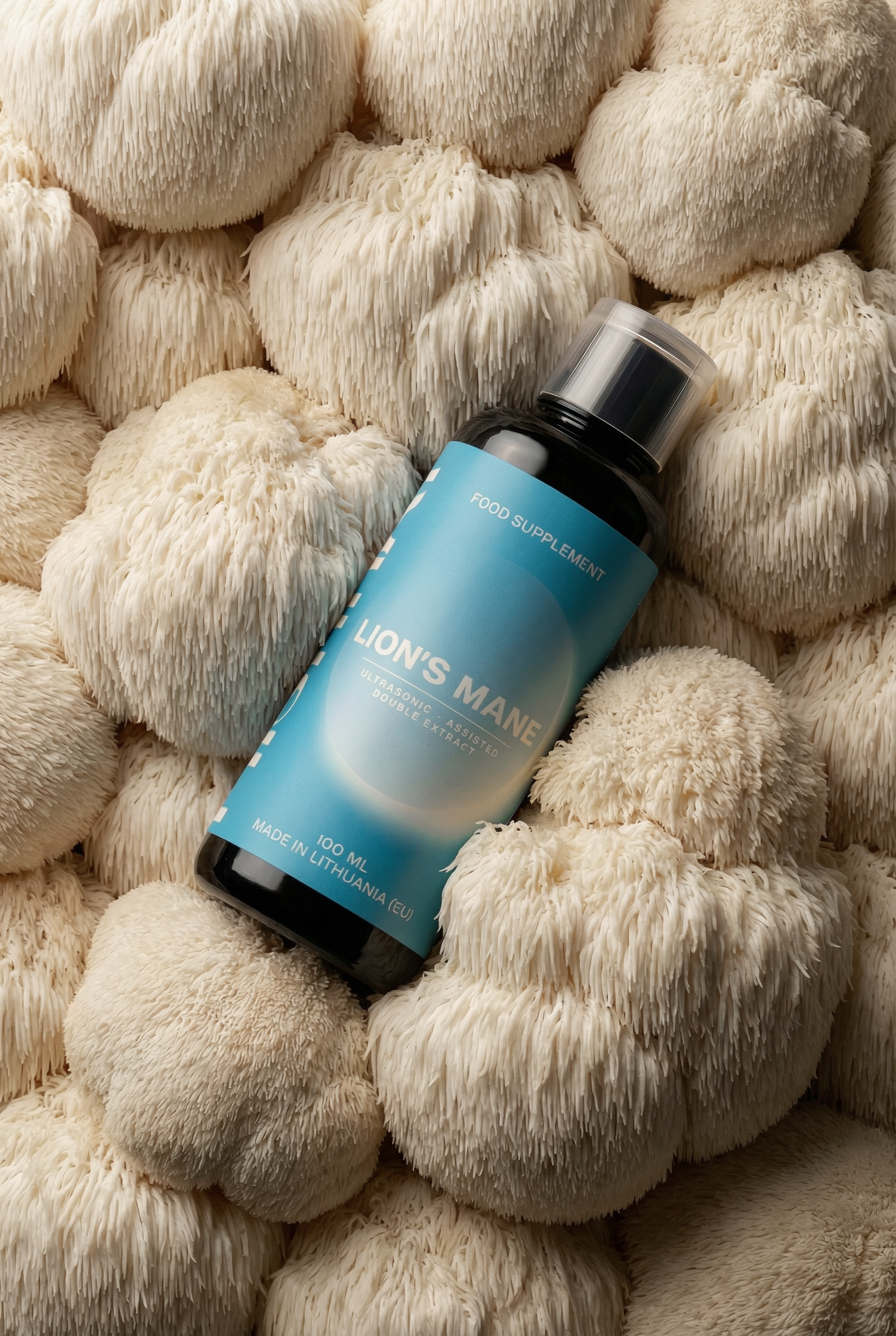 Ultrasonic Double-Extracted Lion's Mane with MCT and Vitamin E. 100 ml