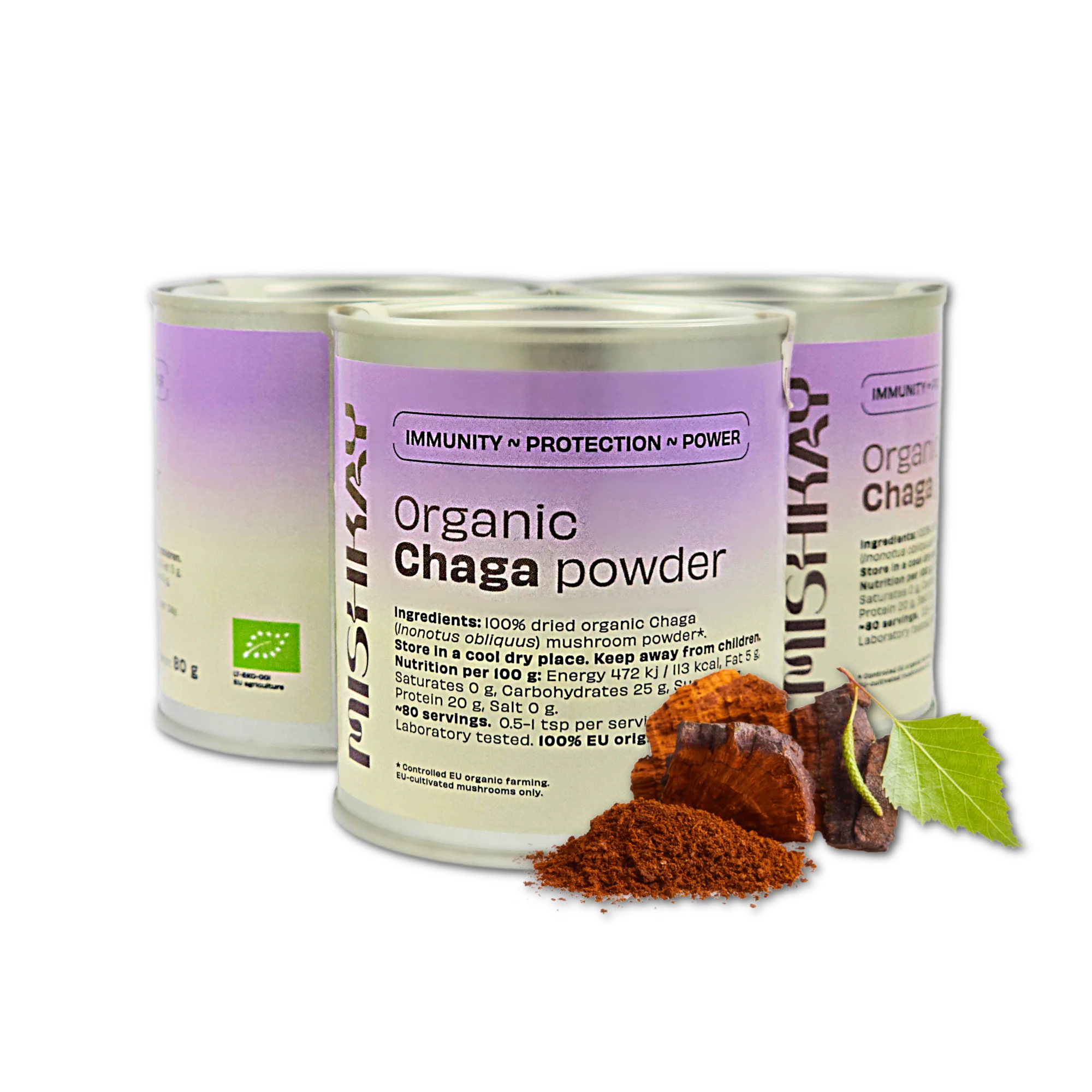 Organic Chaga Powder, 80g.