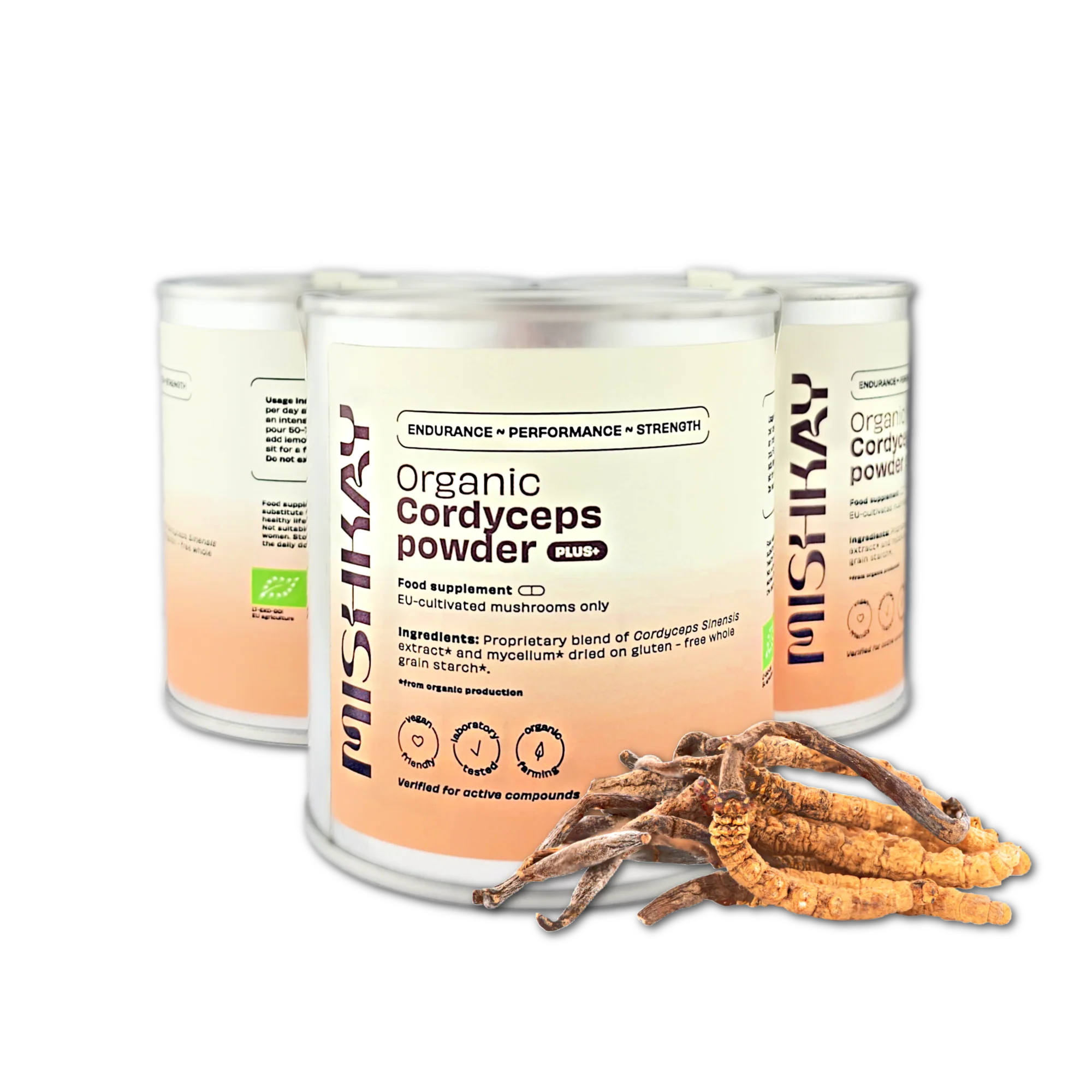 Organic Cordyceps Powder PLUS+, 100g.