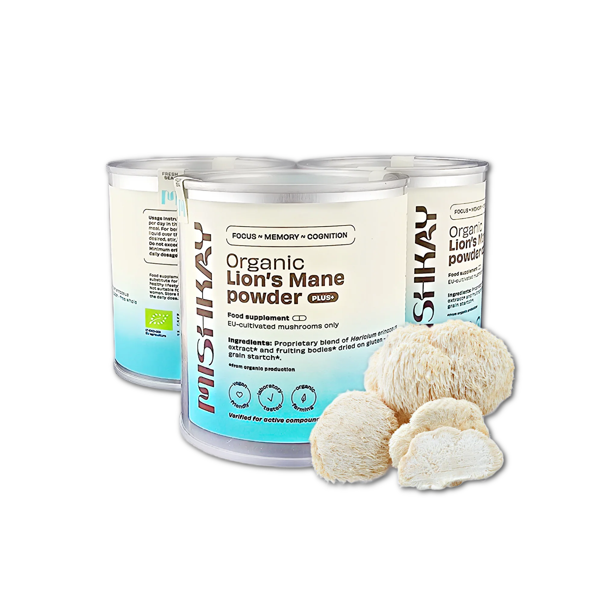 Organic Lion's Mane powder PLUS+, 100 g.